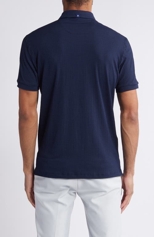 Shop Mizzen + Main Mizzen+main Copa Trim Fit Stripe Performance Polo In Navy Solid