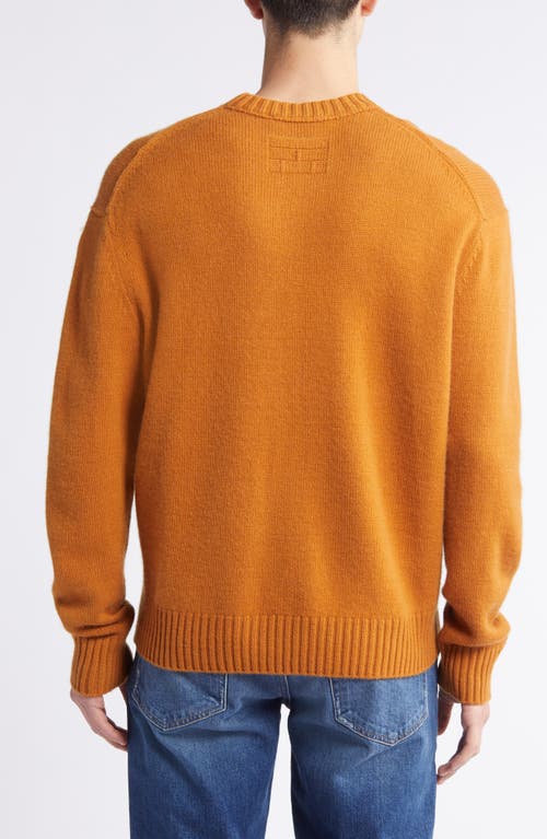 Shop Frame Cashmere Crewneck Sweater In Rust