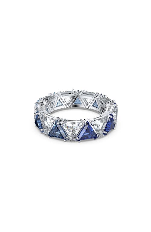 Swarovski Matrix Eternity Ring In Blue Dark Multi