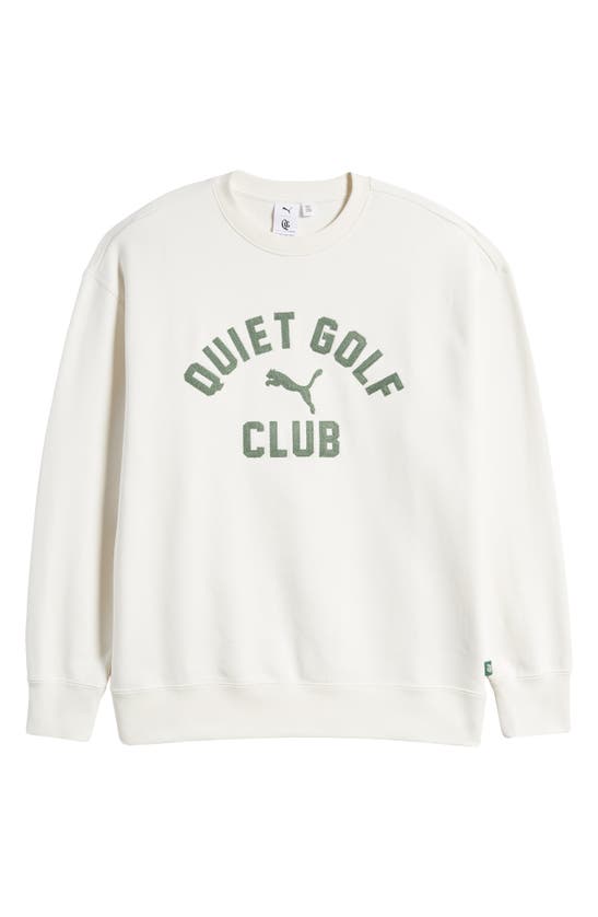 Shop Quiet Golf X Puma Cotton Graphic Sweatshirt In Warm White