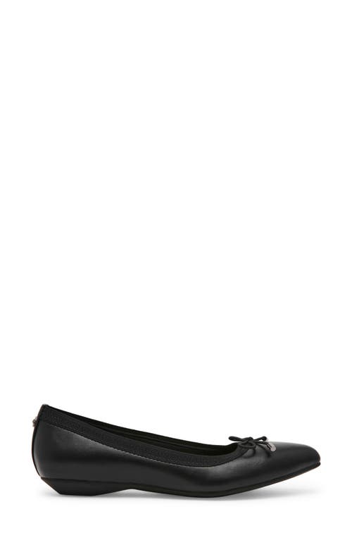 Anne Klein Ober Ballet Flat In Black Smooth