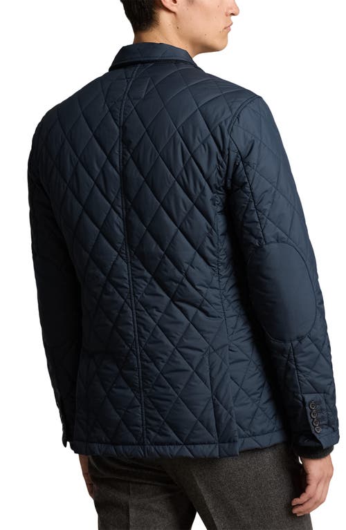 Shop Polo Ralph Lauren Matte Finish Quilted Jacket In College Navy