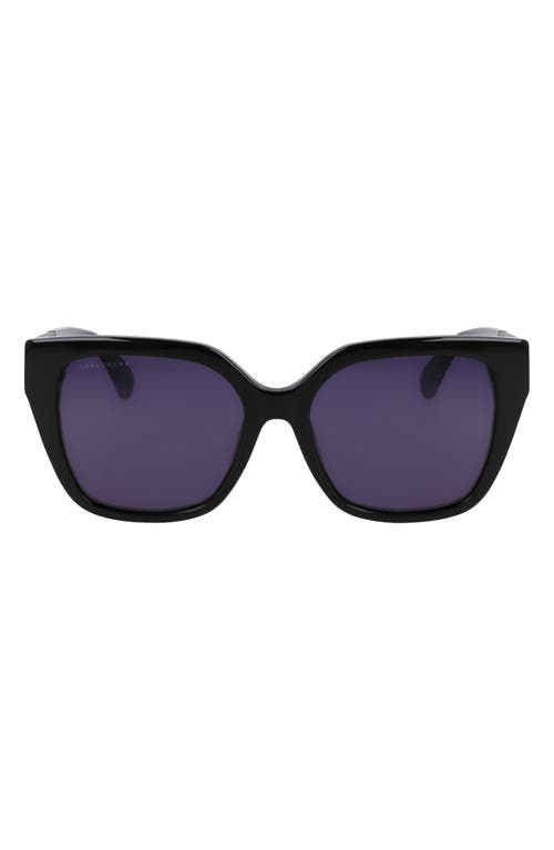 Shop Longchamp Roseau 54mm Butterfly Sunglasses In Black