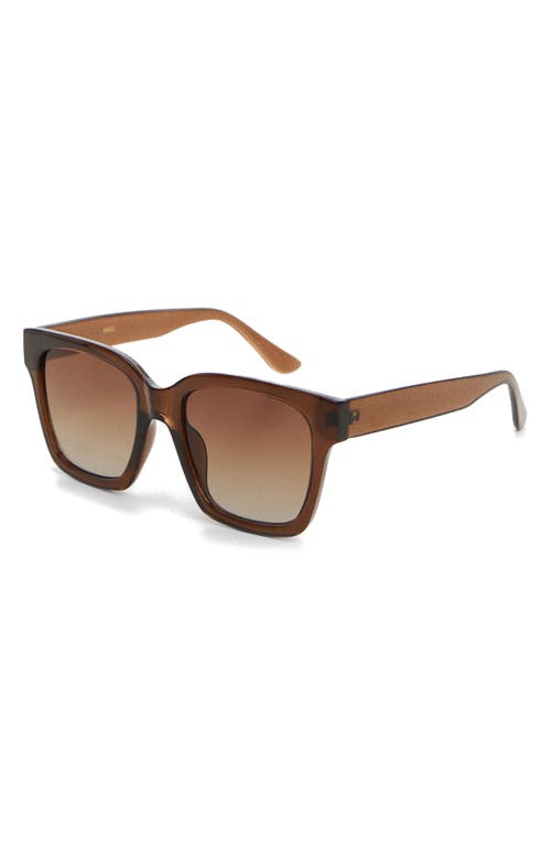 Shop Mango Marai Square Sunglasses In Brown