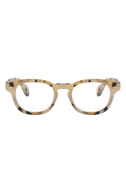 Fifth & Ninth Rumi 55mm Round Blue Light Blocking Glasses In Cream Torte
