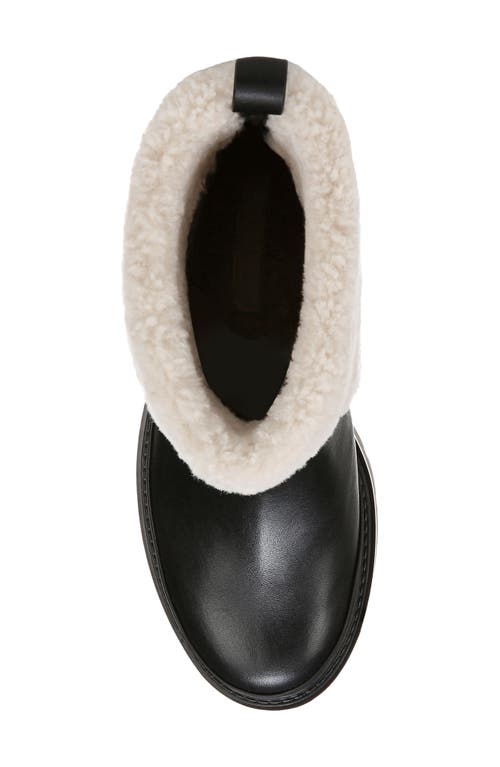 Shop Vince Percie Faux Shearling Bootie In Black