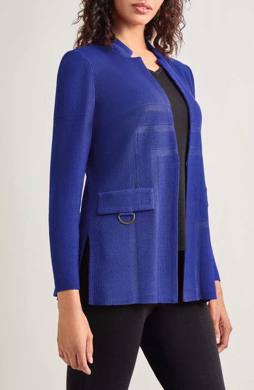 Shop Misook Tailored Knit Blazer In Starry Night Blue