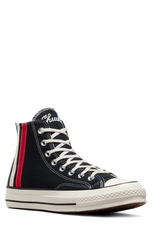 Chuck Taylor All Star 70 High Top Sneaker in Black/Red/Vintage White