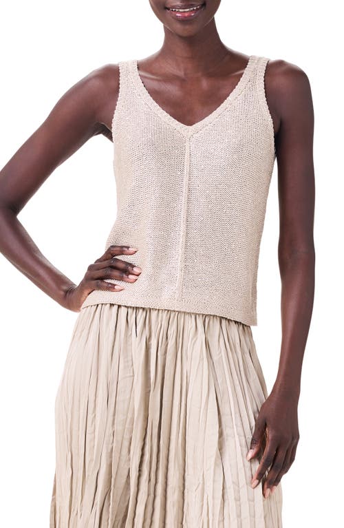 Shop Nic + Zoe Nic+zoe Subtle Sparkle Sweater Tank In Brown Rice