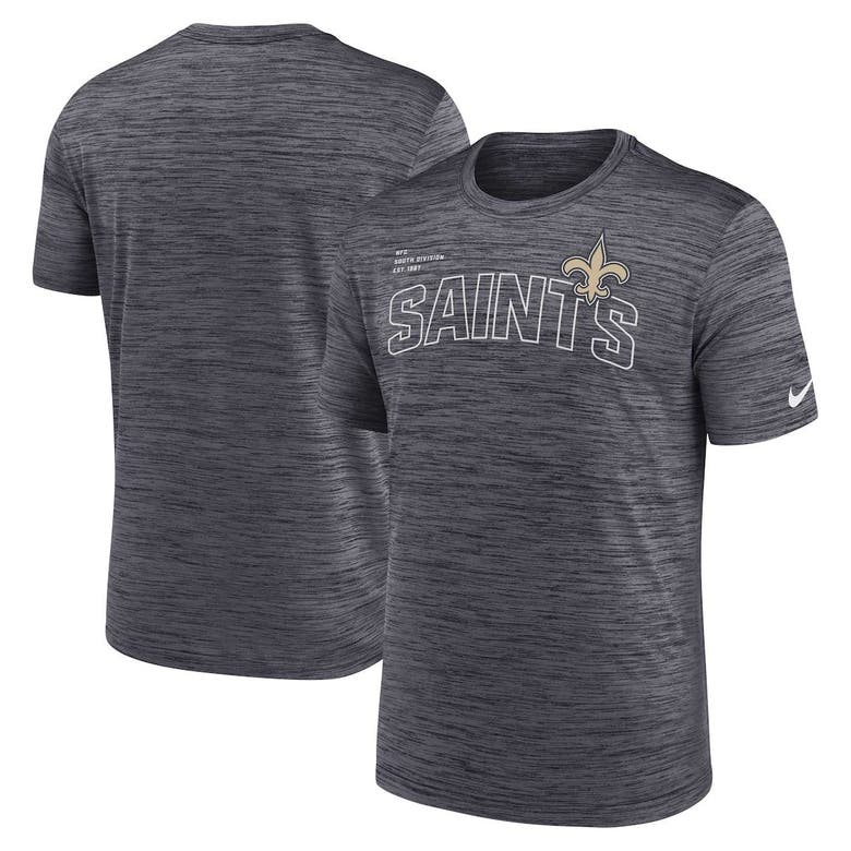 Nike Black New Orleans Saints Big & Tall Velocity Performance T-shirt In Gray