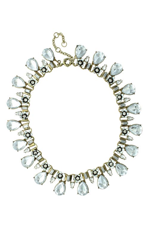 Shop Olivia Welles Krystle Collar Necklace In Gold/clear