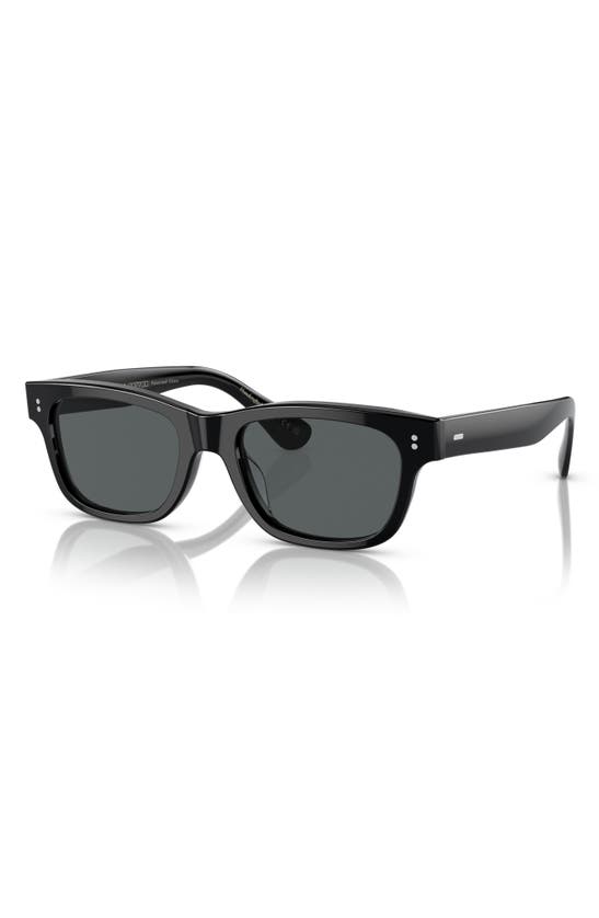 Oliver Peoples Rosson Sun 53mm Gradient Polarized Square Sunglasses In Black Polarized