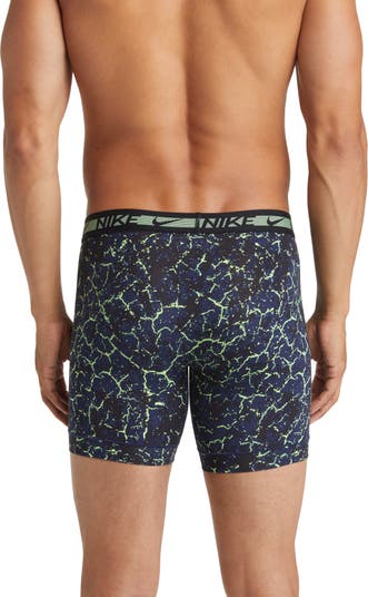Nike Youth Boy's 3-Pairs Boxer Briefs Underwear Micro Dri-FIT White/Blue  Sz: S