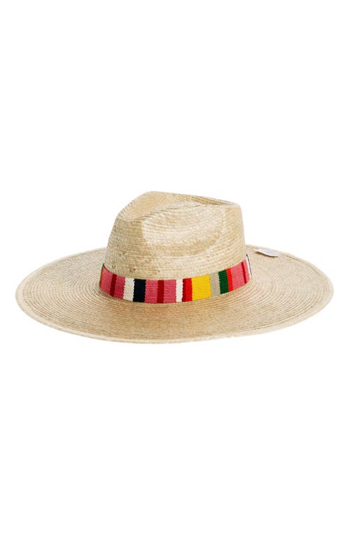 Sunshine Tienda Flor Palm Straw Hat In Neutral
