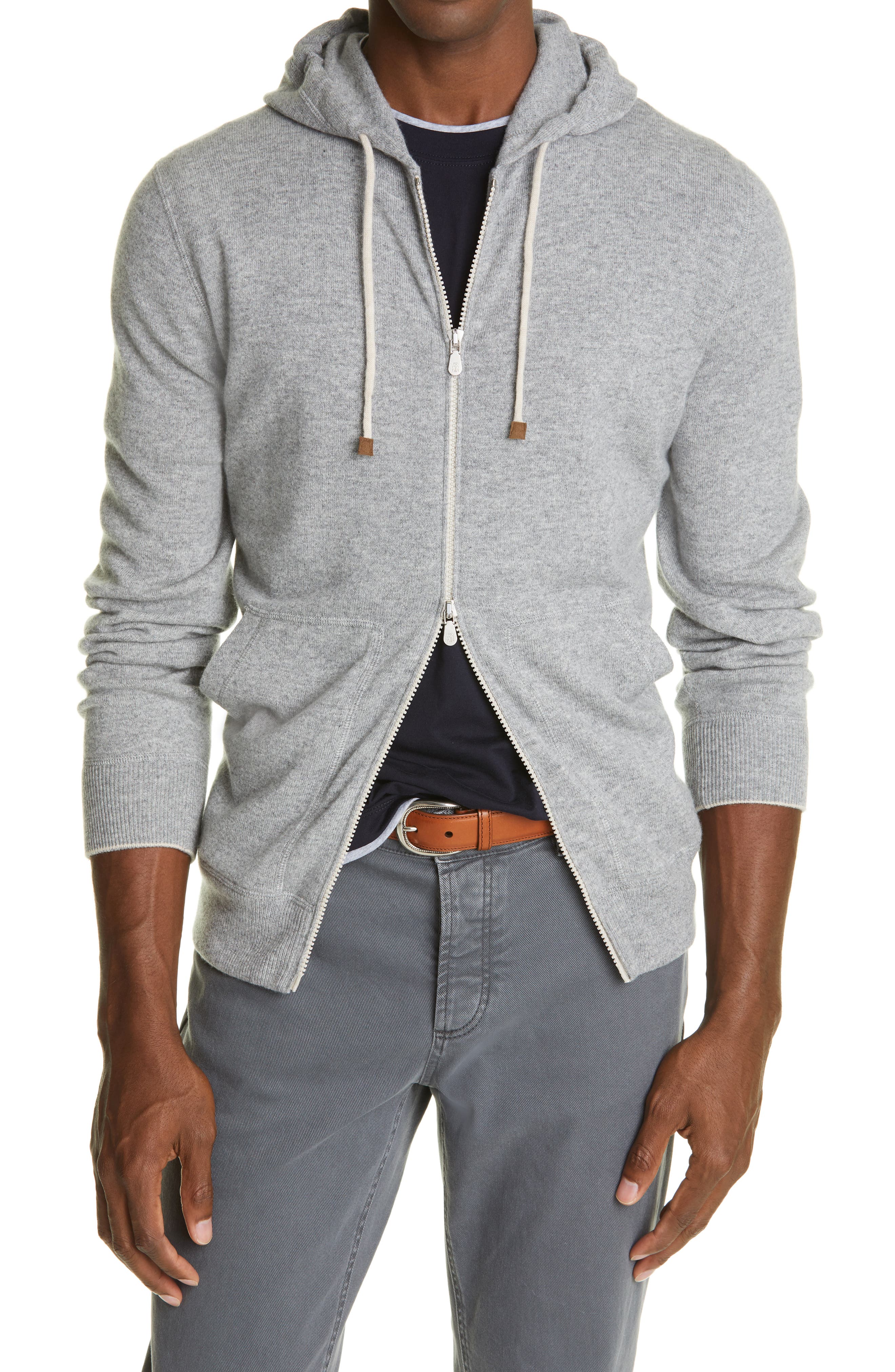 mens cashmere zip hoodie