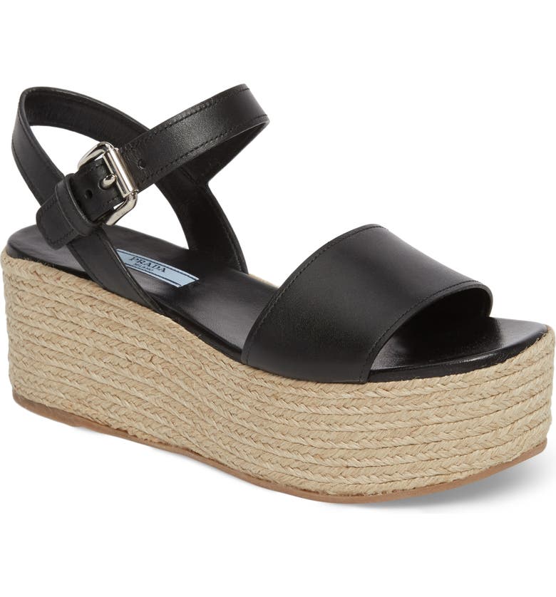 Prada Platform Espadrille Sandal (Women) | Nordstrom