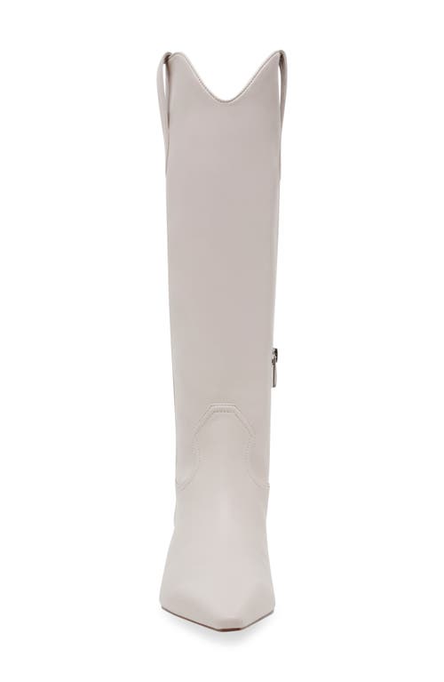 Steven New York Britt Western Pointed Toe Boot In Bone