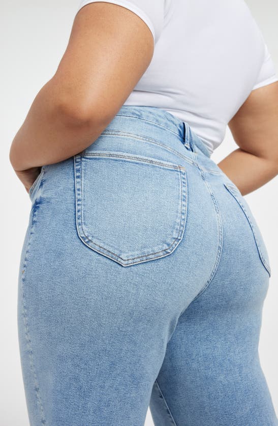 Good American Good Waist High Waist Crop Palazzo Jeans In Indigo479
