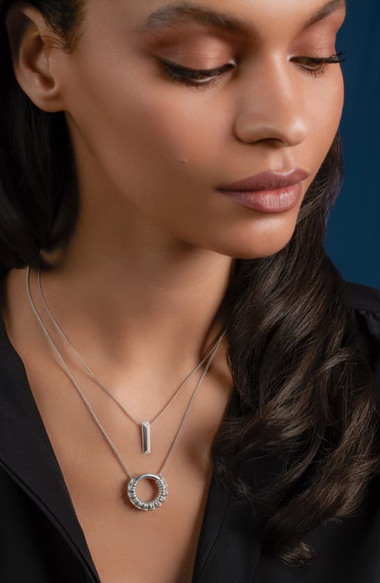Shop Cast The Knot Loop Pendant Necklace In Silver