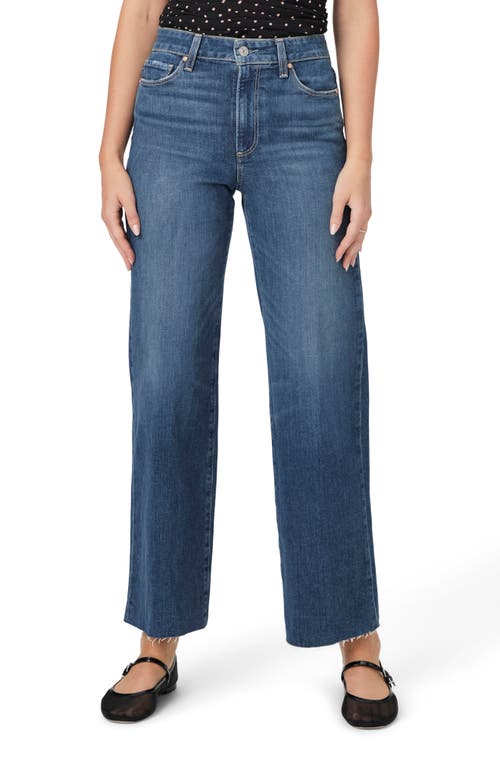 PAIGE Anessa High Waist Raw Hem Wide Leg Jeans Ancient at Nordstrom,