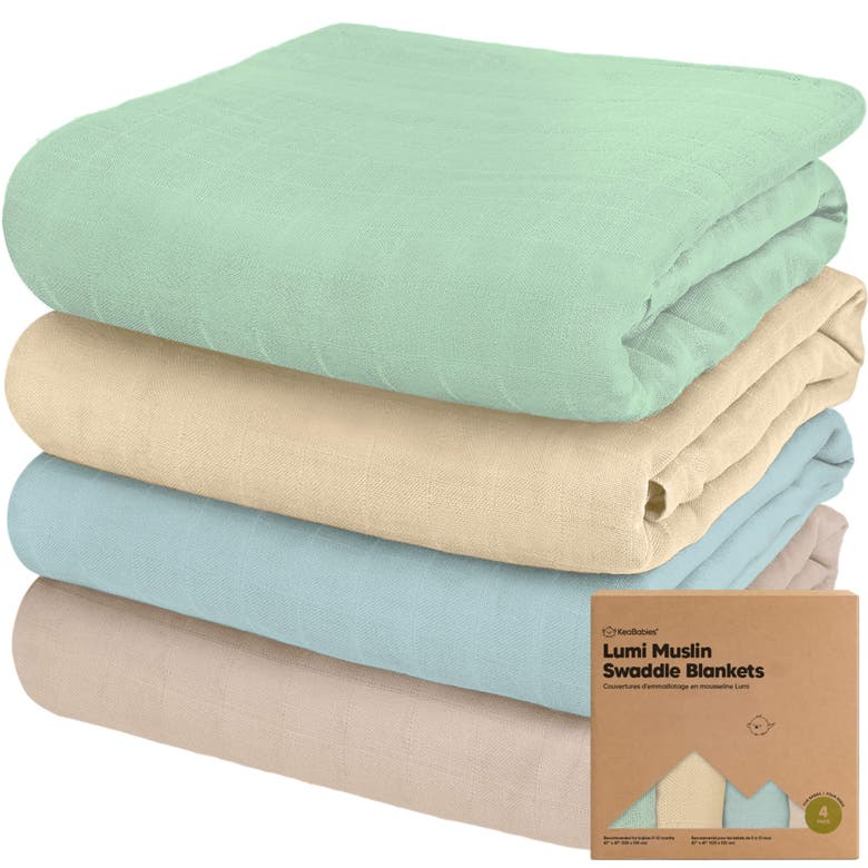 Shop Keababies Lumi Muslin Swaddle Blankets In Mirage