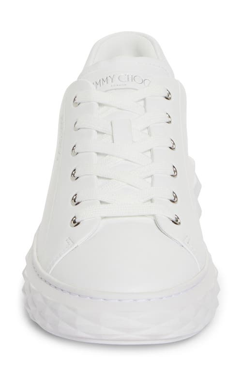 Shop Jimmy Choo Diamond Light Maxi Platform Sneaker In White/white