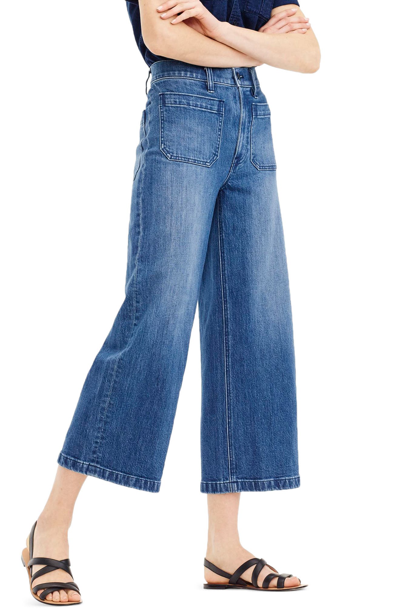 J.Crew Point Sur Wide Leg Crop Jeans 