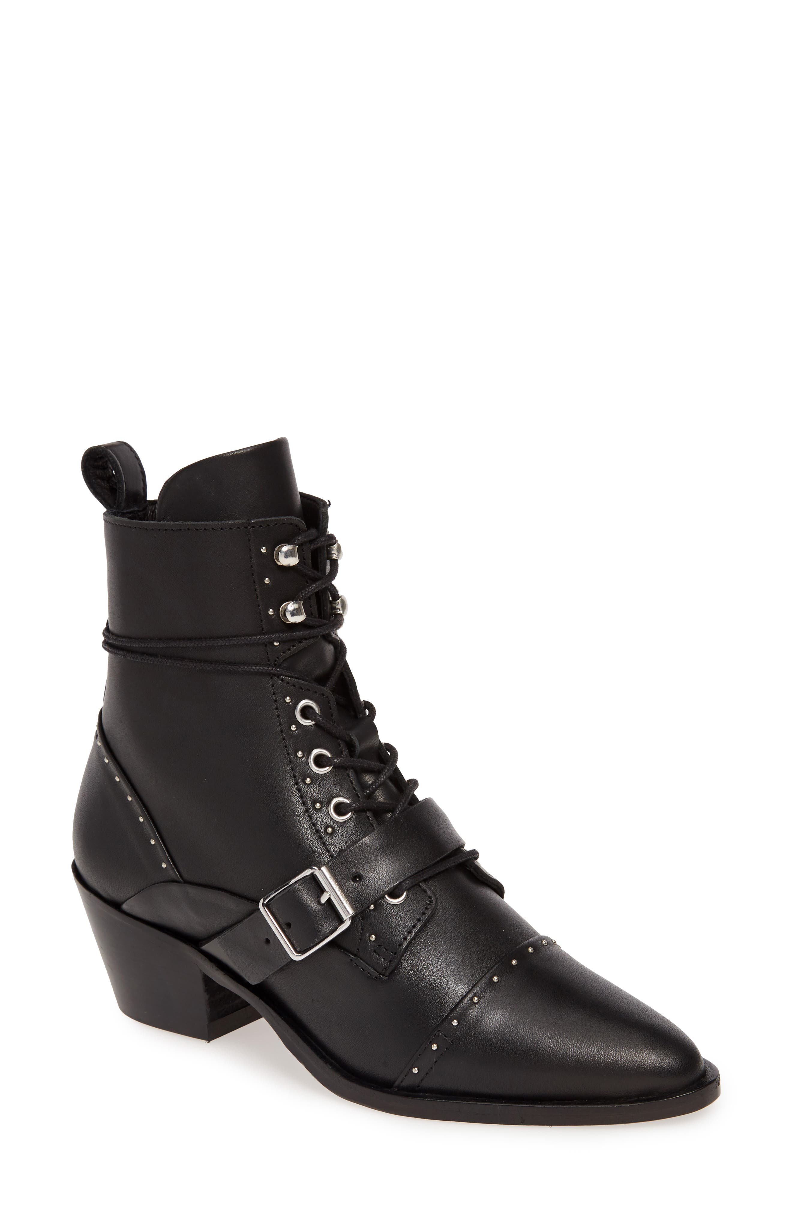 all saints studded boots