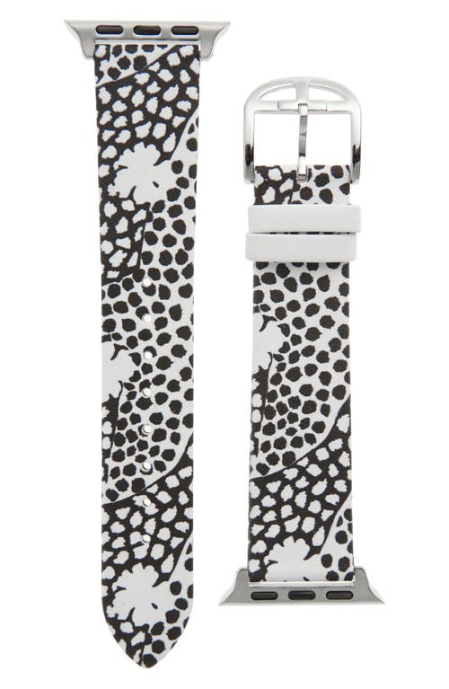 Ted Baker London Print Leather 20mm Apple Watch® Watchband in Multi