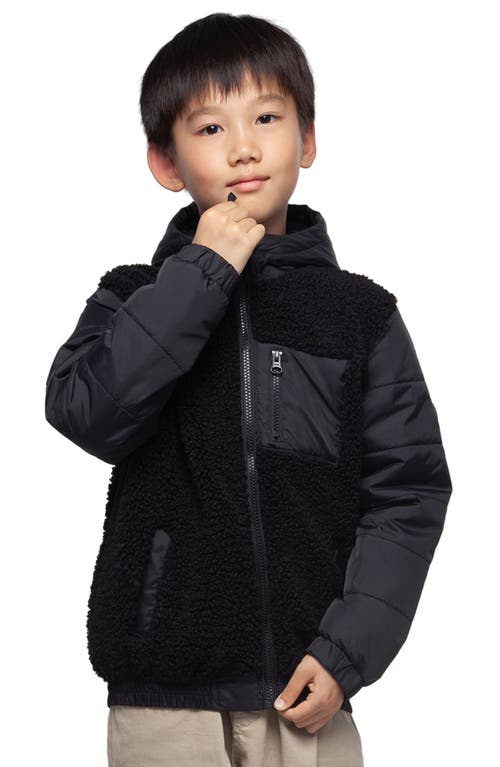 Rokka&rolla Kids' Windproof Fleece Jacket In Black