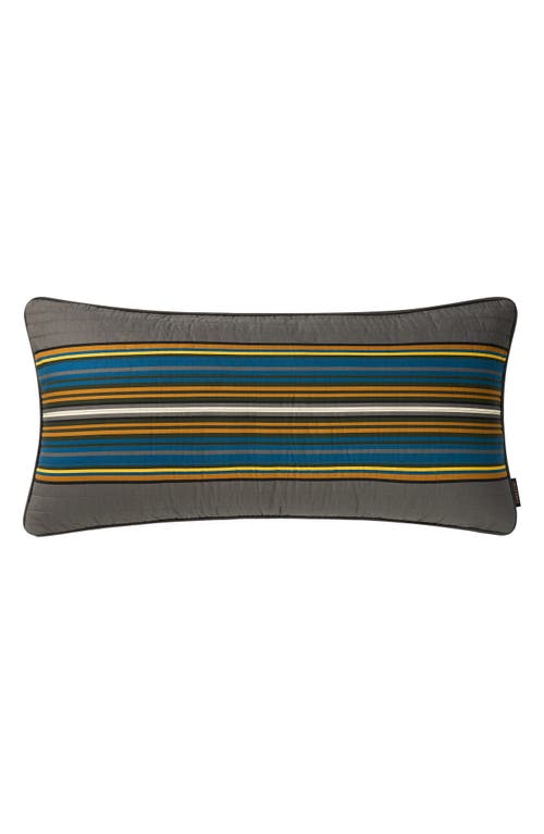 Pendleton Stripe Quilted Accent Pillow in Gray Multi at Nordstrom