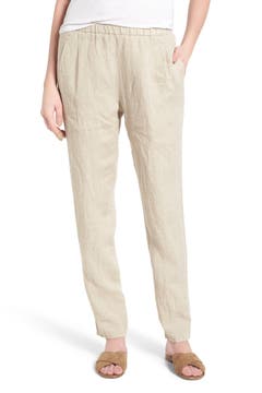 Eileen Fisher Organic Linen Slouchy Pants (Regular & Petite) | Nordstrom