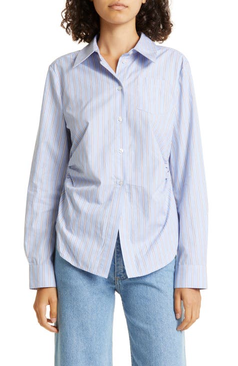 Maria Stripe Organic Cotton Button-Up Shirt