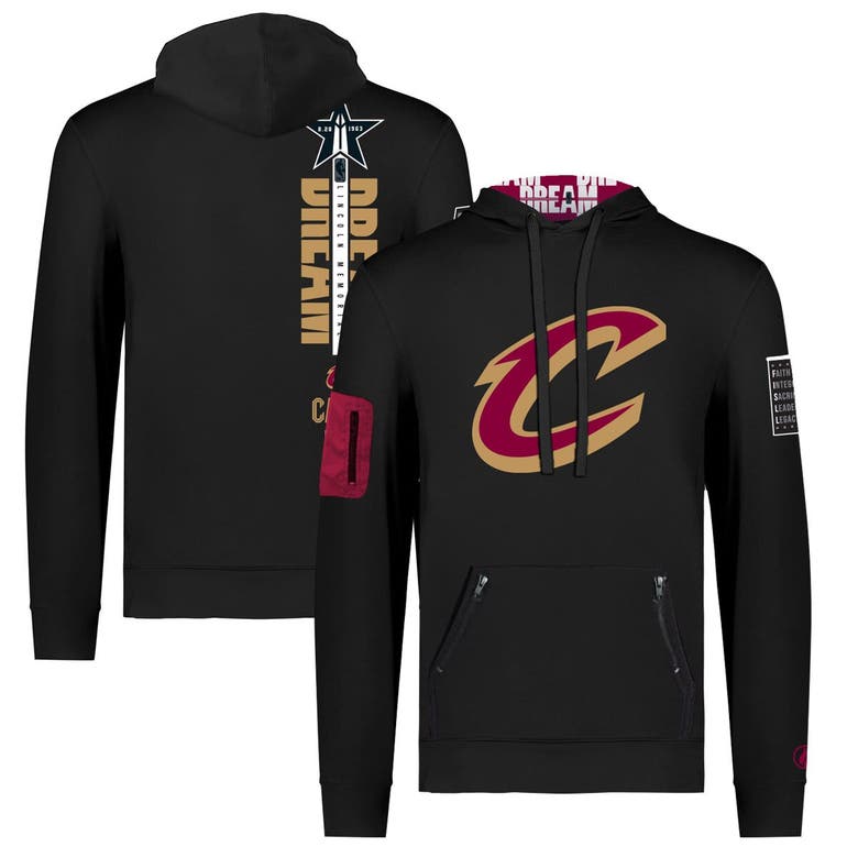 Shop Fisll Unisex  X Black History Collection  Black Cleveland Cavaliers Pullover Hoodie