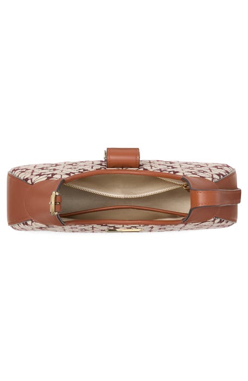Kate Spade New York Spade Floral Jacquard Shoulder Bag In Burgundy Multi