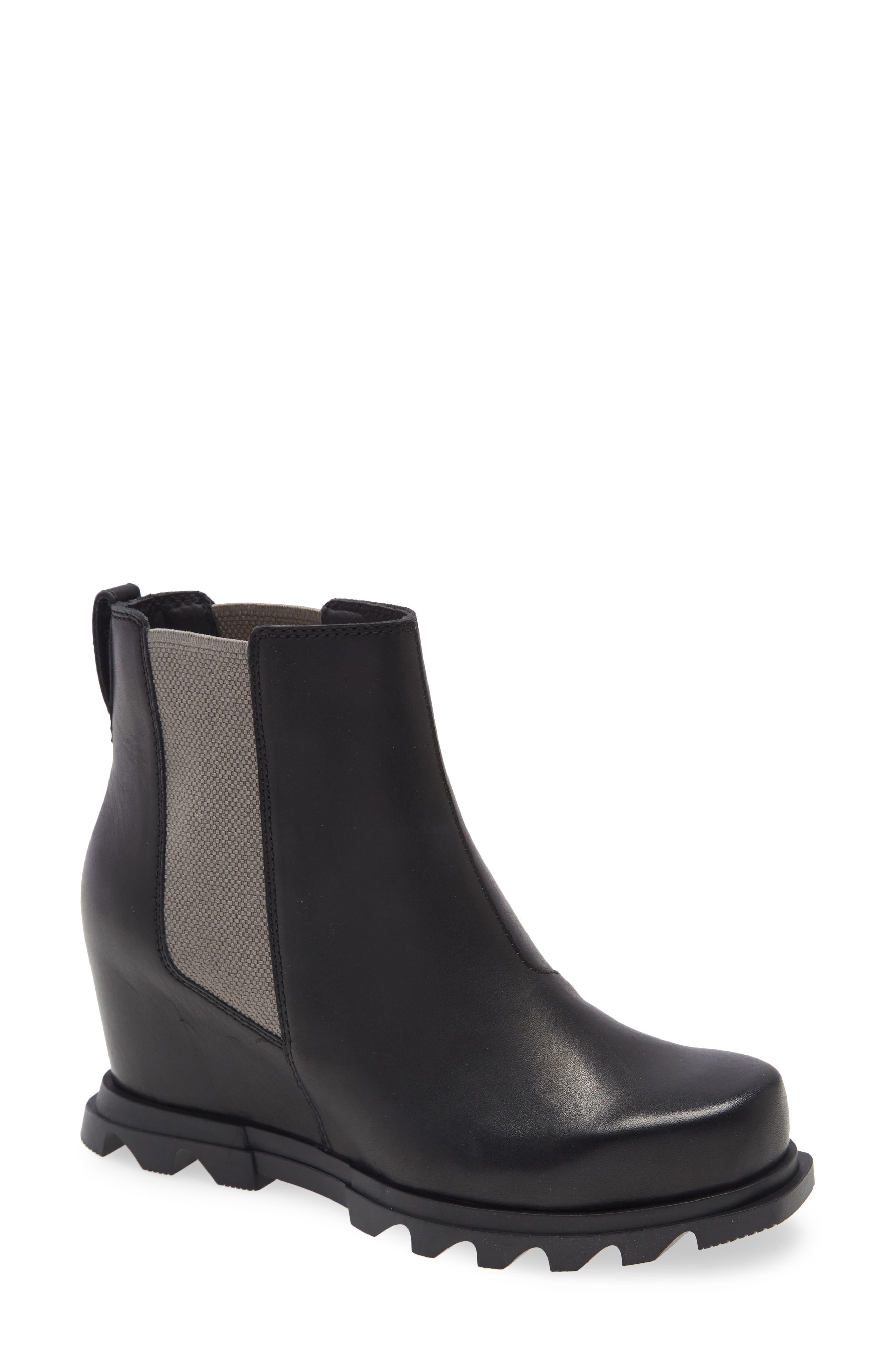 joan of arc ii waterproof wedge chelsea boot