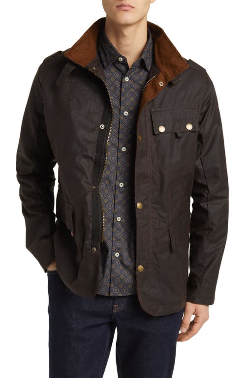 Bexley Water Resistant Waxed Cotton Jacket in Brown