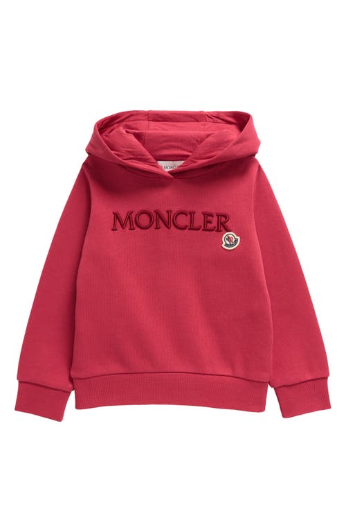 Moncler Kids' Logo Graphic Hoodie In Red