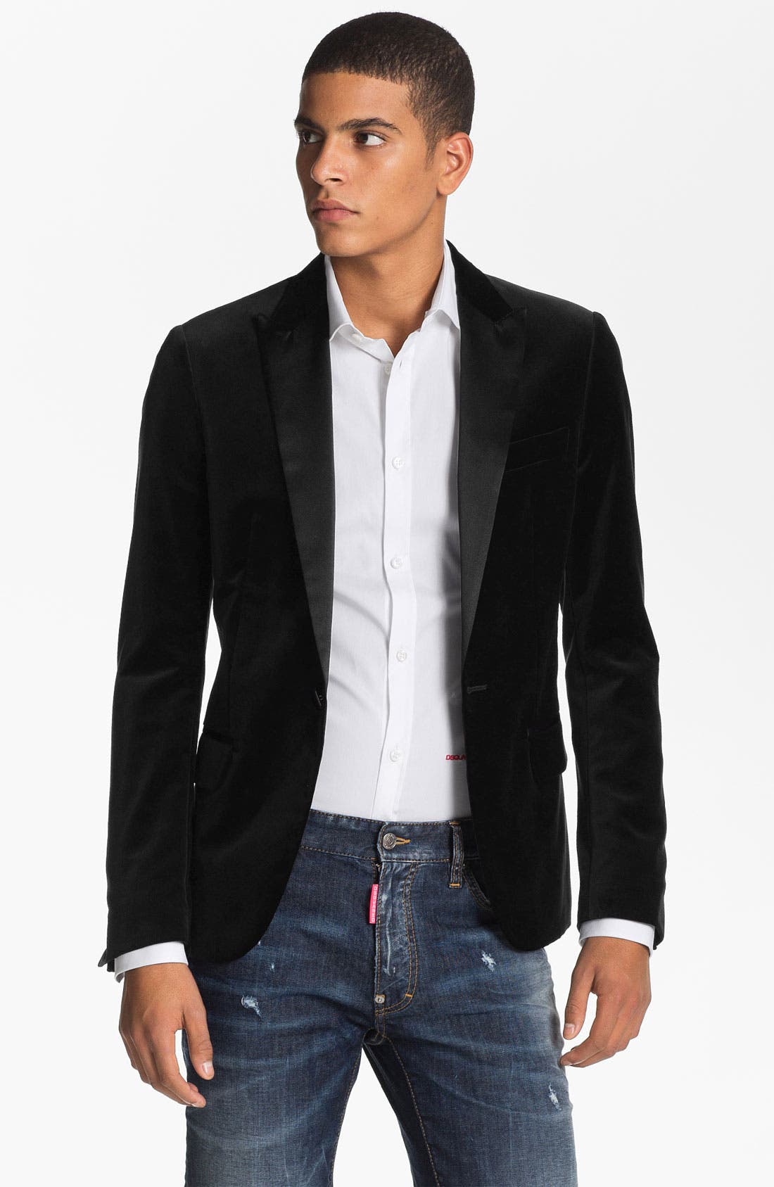 tuxedo jacket with jeans