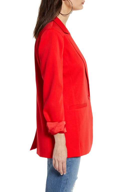 Endless Rose Tailored Single Button Blazer In Red