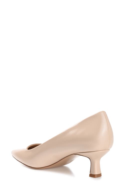 Journee Collection Celica Pointed Toe Pump In Patent/nude