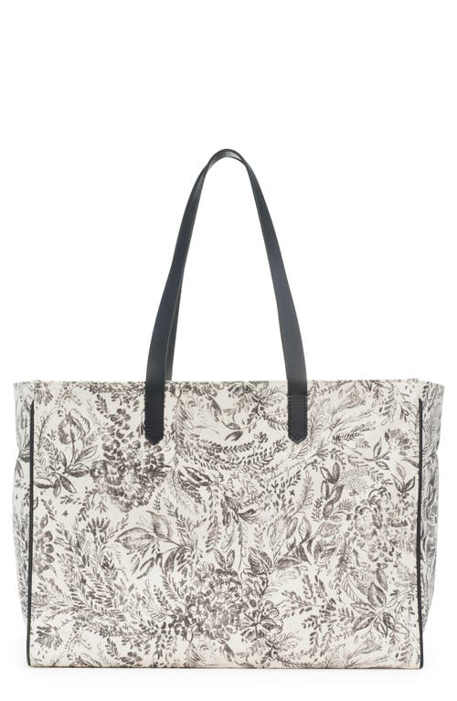 Shop Golden Goose California Botanic Print Tote In Black/white