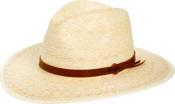 Gigi Burris Caine Flower Perforated Straw Panama Hat