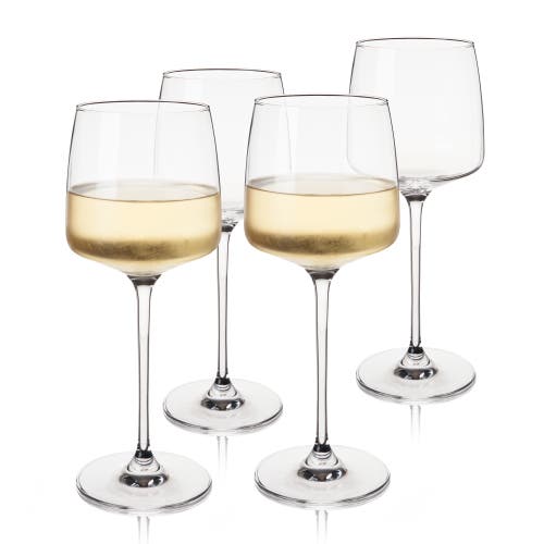 Viski Reserve Julien Crystal Chardonnay Glasses Set Of 4 In Clear