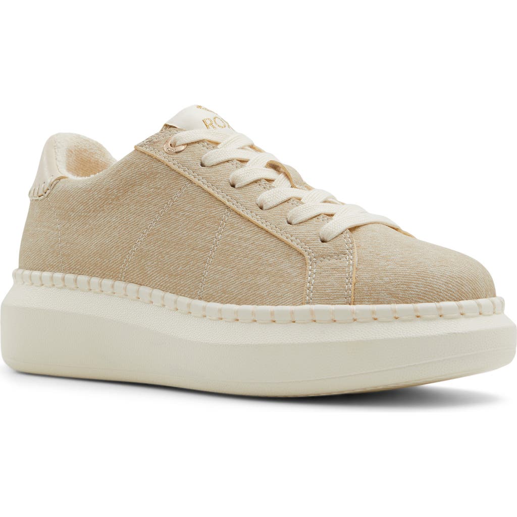 Roxy Stellar Platform Sneaker In Parchment