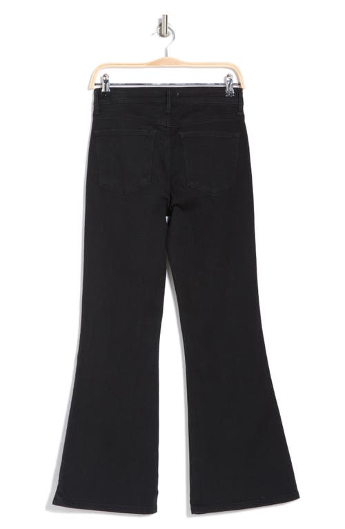 See Thru Soul Jaclyn High Waist Flare Leg Jeans In Black