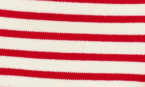 Shop English Factory Stripe Miniskirt In Red/cream