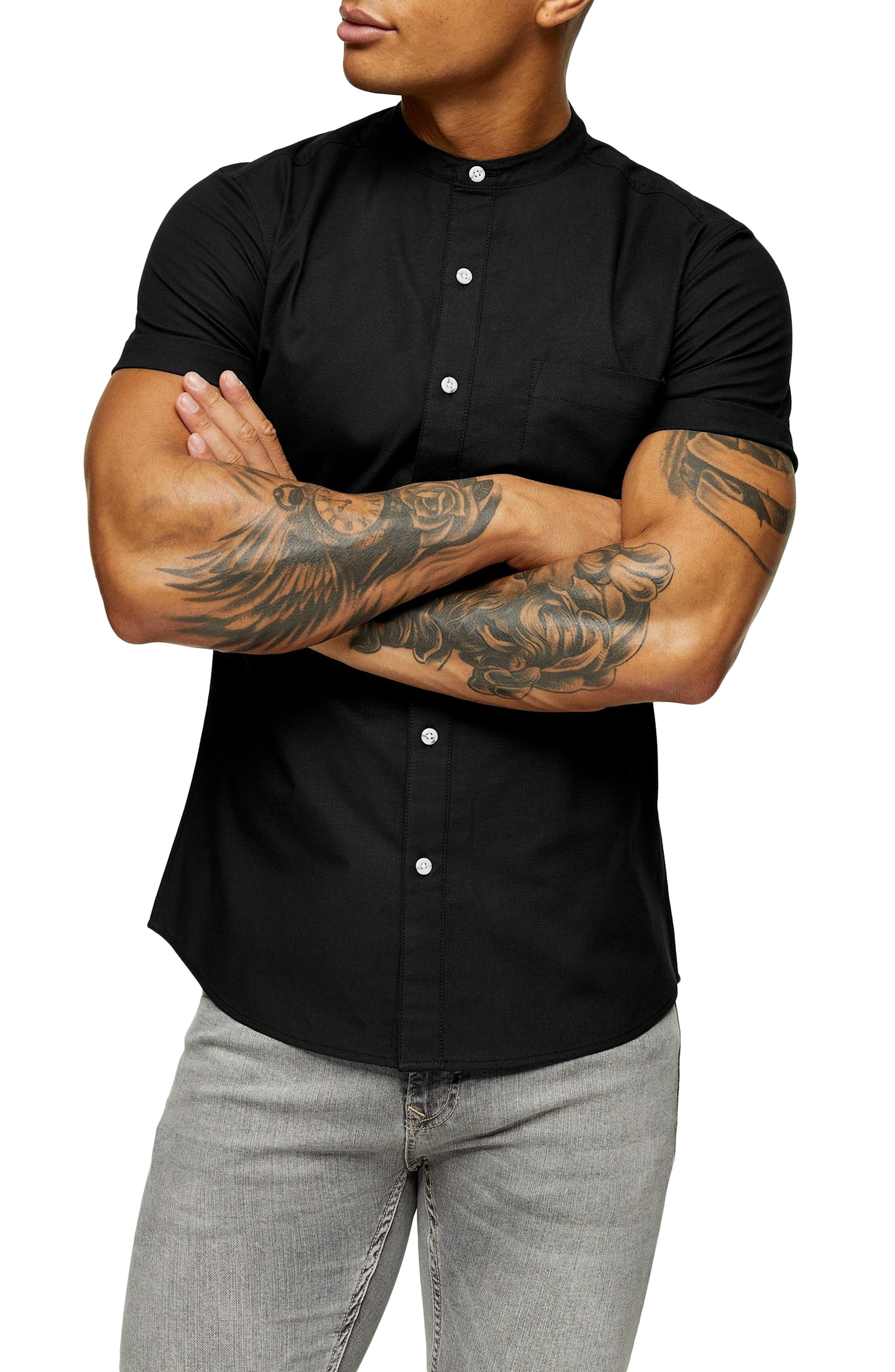 topman stretch skinny shirt