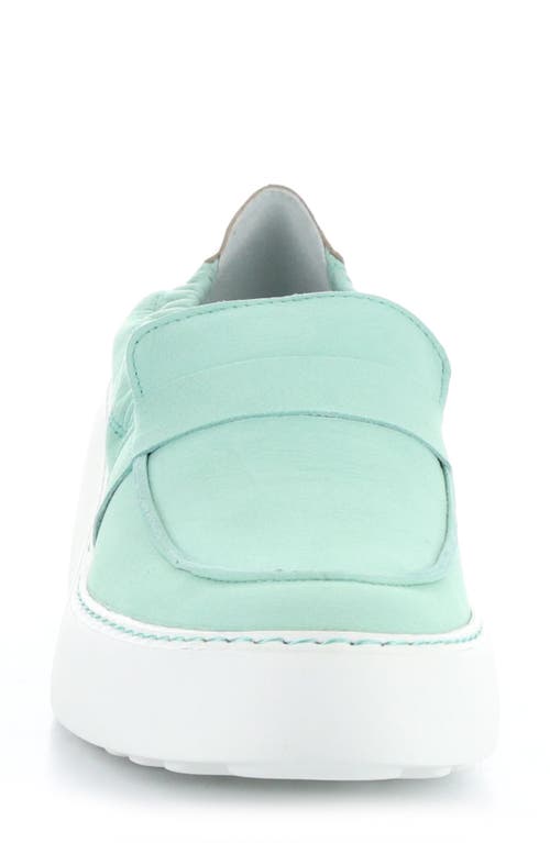 Shop Fly London Duli Platform Wedge Loafer In Mint/silver