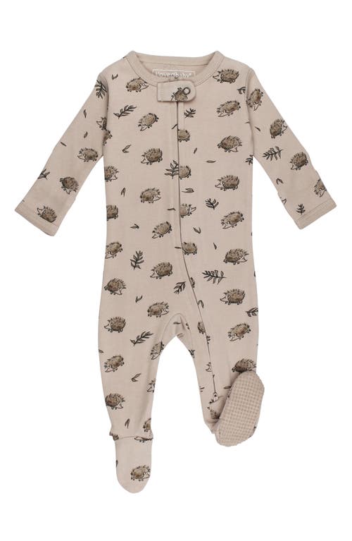 Shop L'ovedbaby Organic Cotton Two-way Zip Footie In Prickles